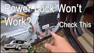 Crown Victoria Drivers Door Module Replacement - Drivers Door Won't Lock