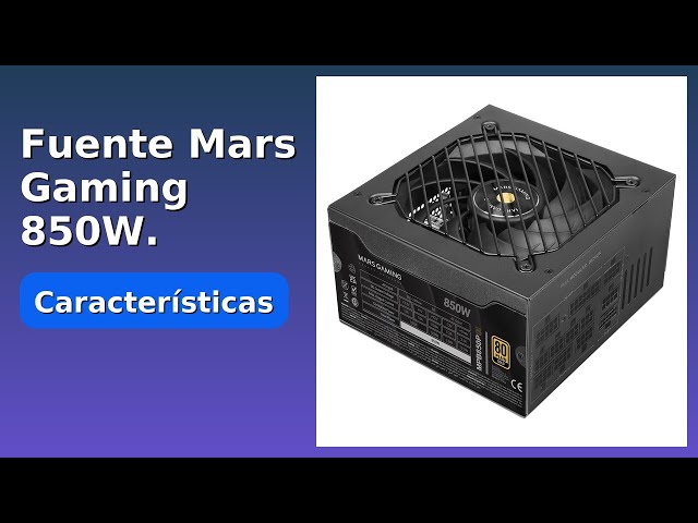 Vídeo relacionado con Mars Gaming MPB850PSI, Fuente Alimentación Full Modular ATX 850W, 10 Años Garantía, 80Plus Gold 90%, Ventilador SI 14cm, Tecnología AI2-RPM, DC-DC y SMD, ATX 3.1 y PCIe 5.1, Conector 12V 2x6, Negro