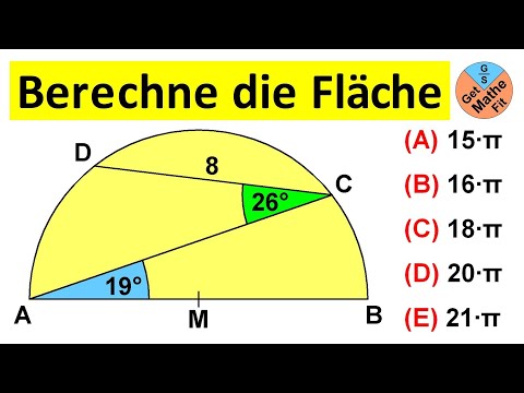 Berechne die Fläche des Halbkreises | Mathe Rätsel Geometrie