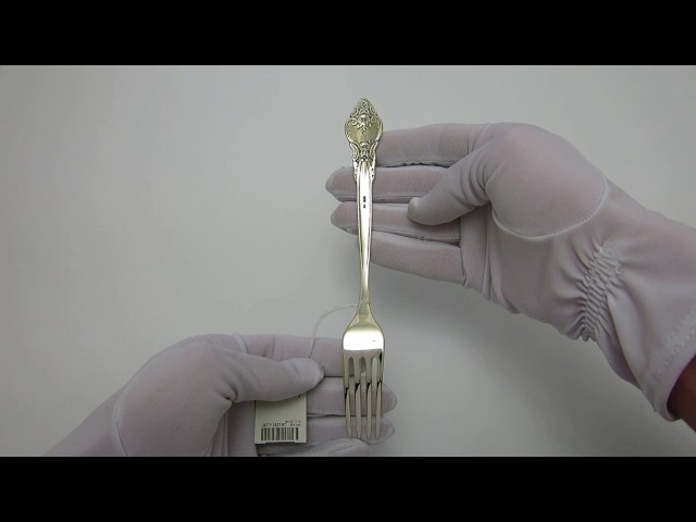 Срібна виделка десертна "Троянда" Відео огляд