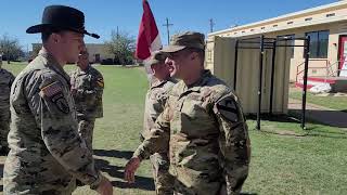 Attention to Orders! Promotion Ceremony for Corporal Pecorilla to Sergeant Pecorilla