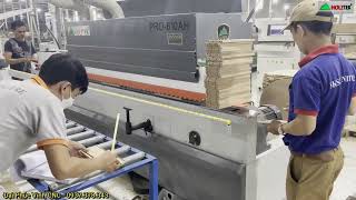 Máy Dán Chỉ Veneer, Pvc Holztek trong xưởng gỗ xuất khẩu tại Bình Dương | PRO-610AH