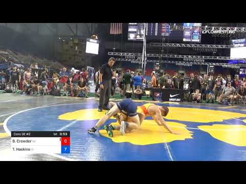120 Lbs Cons 32 2 Brandon Crowder Virginia Vs Ty Haskins Indiana