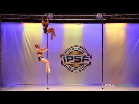 Doubles Eva O. & Esther V. of the Netherlands - IPSF World Pole Sports Championships 2018