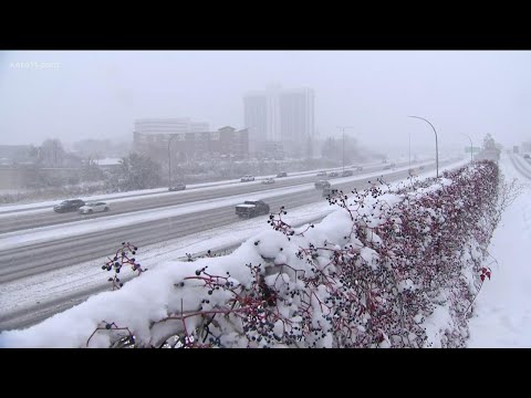 10月の歴史的な吹雪で通勤が大変