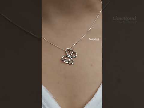 Sterling silver heart pendant necklace, size: free, cubic zi...