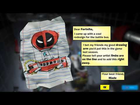 Fortnite: Find Deadpool's Letter To Epic Games Location