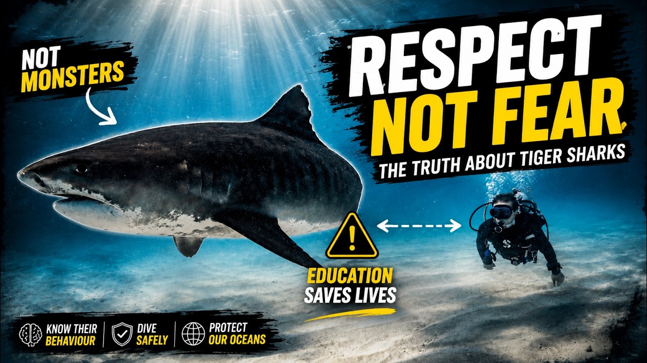 Tiger shark diving in Fuvahmulah, Maldives - Respect Not Fear