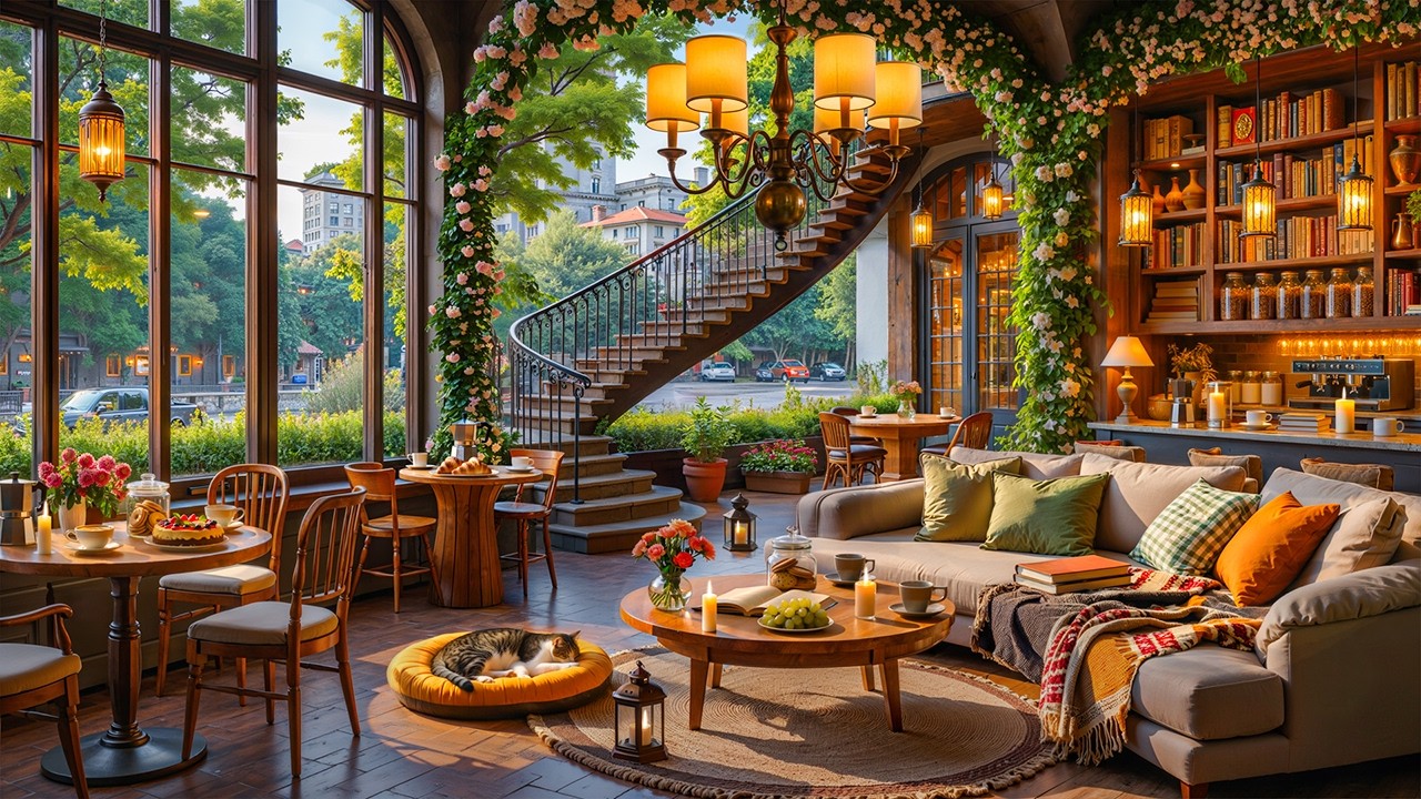 Tranquil Jazz Melodies for a Blessed New Day ☕~ Warm Corner Bookstore Jazz & Relaxing Mood