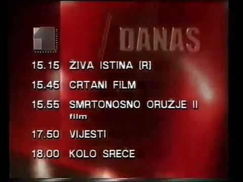 [1080p60] HRT 1, 1. siječnja 1998. - ident Sretna Nova, pregled programa, Moja domovina, himna RH