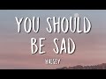 Halsey - You should be sad (Lyrics)