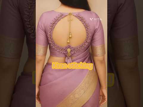 💜👉😘Trending & Stylish Blouse Back Neck Design #shortsfeed😘💜 #shorts#youtubeshorts  #blouse #viral