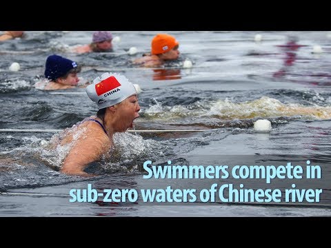 Arab Today- Swimmers compete in sub-zero waters
