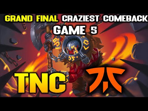 TNC vs FNATIC GRAND FINAL! CRAZIEST COMEBACK EVER!!! TI10 SEA Qualifier Game 5