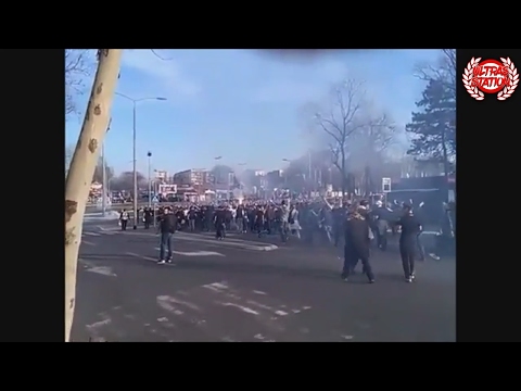 Grobari Corteo Before 153rd Belgrade Eternal Derby - 4.3.2017