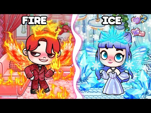 Fire Boy & Water Girl Love Story ❄️🔥✨😱  | Avatar World | Pazu Games