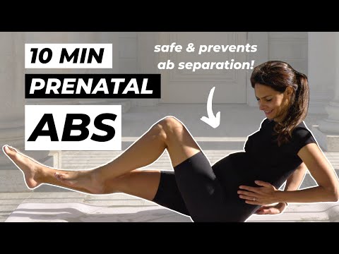 SÉANCE D'ENTRAÎNEMENT PRÉNATAL SÛRE DE 10 MIN POUR LES ABDOS PENDANT LA GROSSESSE | Entraînement ...