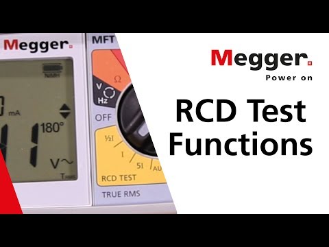 MFT1741 RCD Test Functions | Megger auto test facility ramp test
