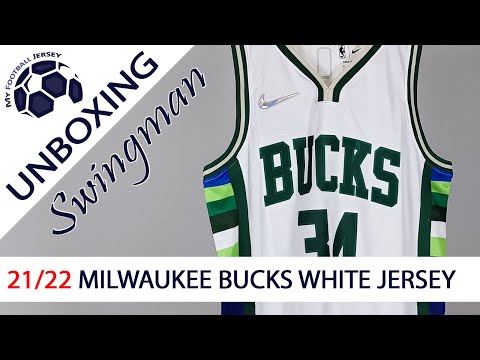 Milwaukee Bucks White Jersey City Edition 21/22 (SPtkit) Swingman Unboxing Review