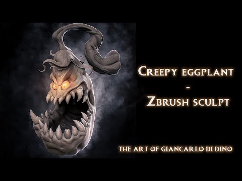 Zbrush sculpt - Creepy eggplant