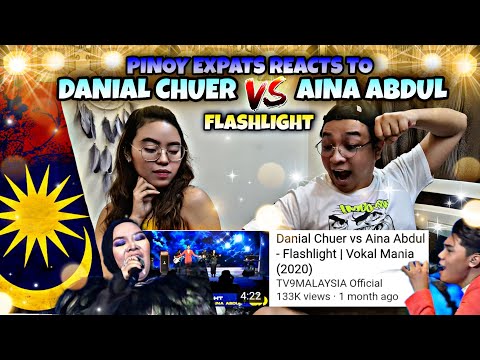 Danial Chuer vs Aina Abdul - Flashlight | Vokal Mania (2020) | PINOY EXPATS REACTION
