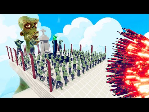 Zombie 100 Units + 4x giant vs 2x Every gods - Totally Accurate Battle Simulator TABS
