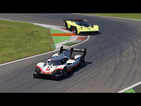 Porsche 919 Hybrid EVO vs Aston Martin Valkyrie AMR Pro - Monza