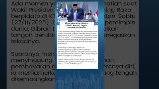 Wapres RI Banjir Pujian! Pidato Perdana Gibran di Forum KTT G20: Berani, Tegas, dan Penuh Gestur