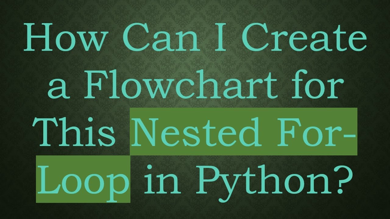 How Can I Create a Flowchart for This Nested For-Loop in Python?