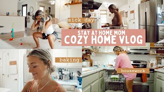 COZY HOME VLOG...sick days as a mom, baking, bible study chats