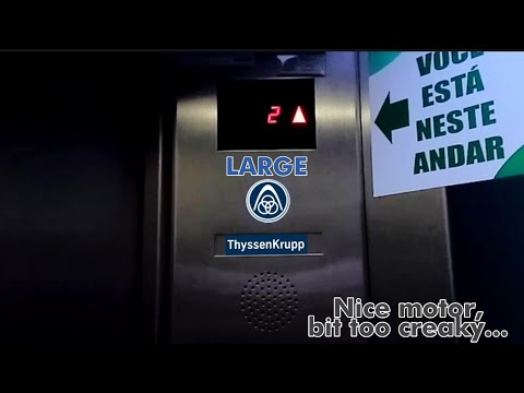 Big ThyssenKrupp MRL Traction Elevator - Clinic - MG, BR