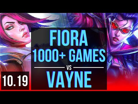 FIORA vs VAYNE (TOP) | 3 early solo kills, 1000+ games | EUW Master | v10.19