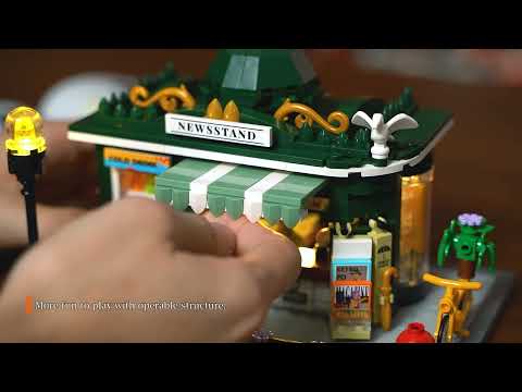 Vidéo Lumibricks Town Life 15001 : Kiosque à journaux