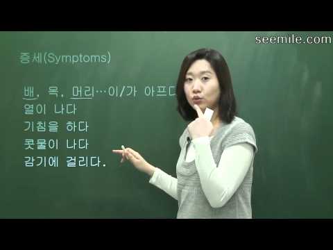 [Learn Korean Language] 15.Health, body, symptom 건강, 신체부위, 증상 표현 Video