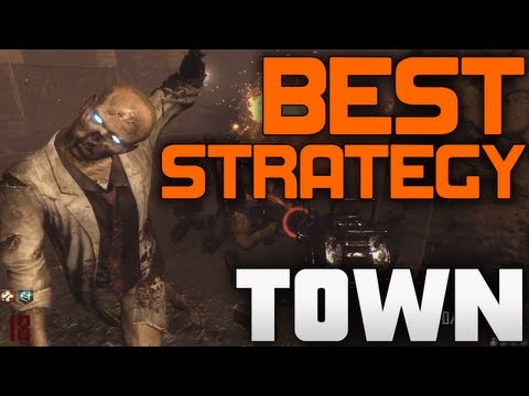 Black Ops 2 Zombies: BEST TOWN High Round Solo Strategy!!! (BO2 Zombies Gameplay Train)