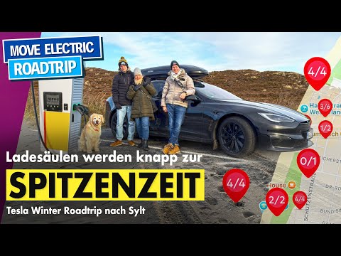 Tesla Winter Road Trip - Charging stations are becoming scarce on Sylt - More and more electric c...