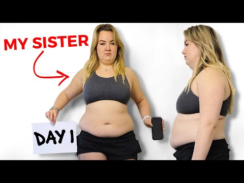 My sister her incredible 90 day body transformation | $500 Challenge