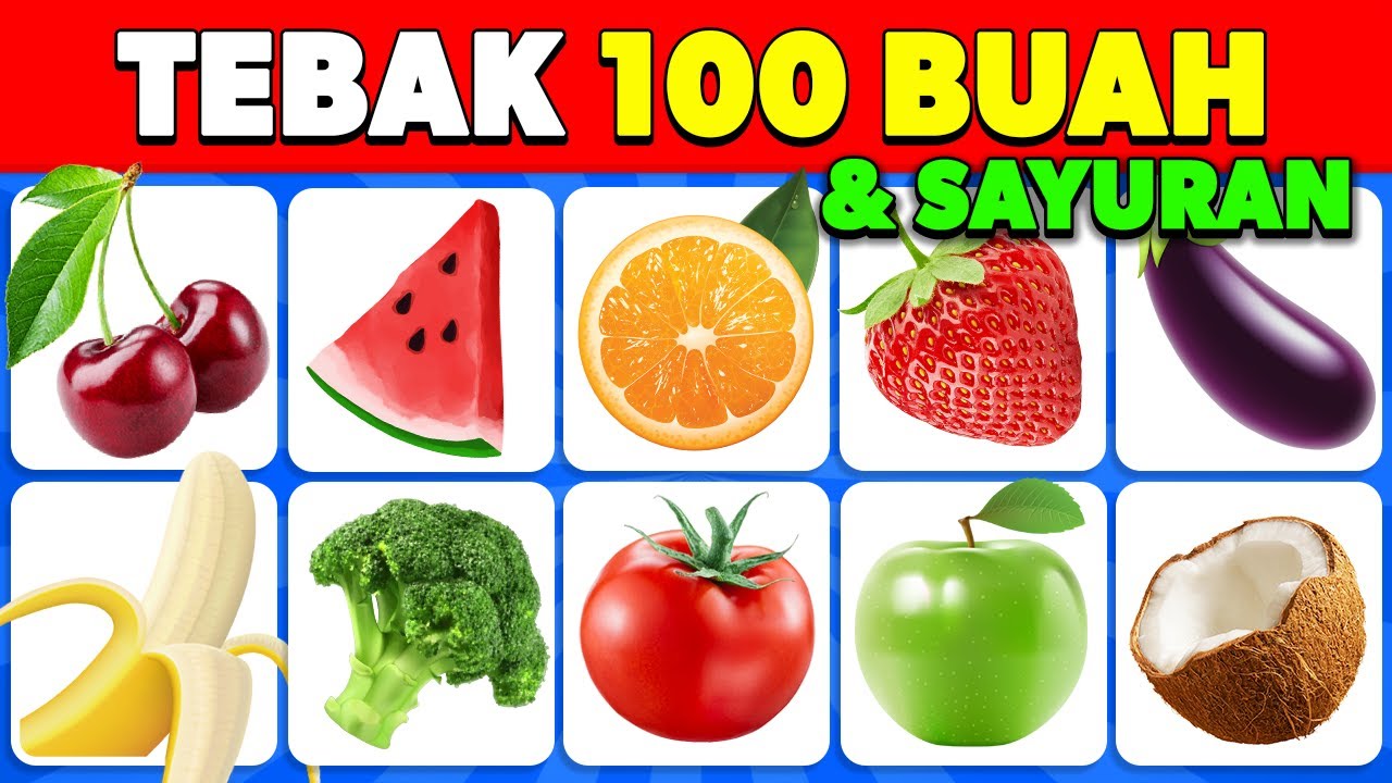Tebak Buah dan Sayuran dalam 3 detik 🍎🥑🍍 | MUDAH sampai SULIT BANGET