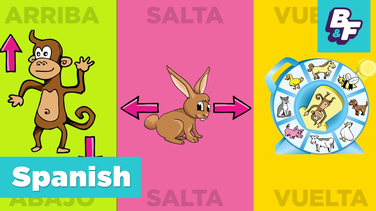 Bilingual Brain Break, Learn Spanish with BASHO & FRIENDS - Children Exercise Song