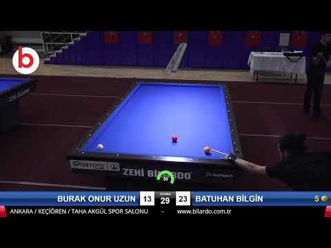 BURAK ONUR UZUN & BATUHAN BİLGİN Bilardo Maçı - 2019 GENÇLER 2.ETAP-FİNAL 1/8