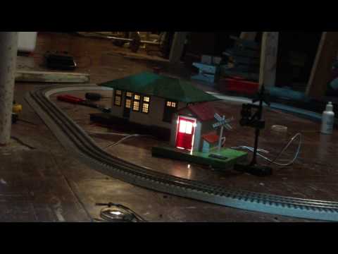 Train stopping at station lionel 132
