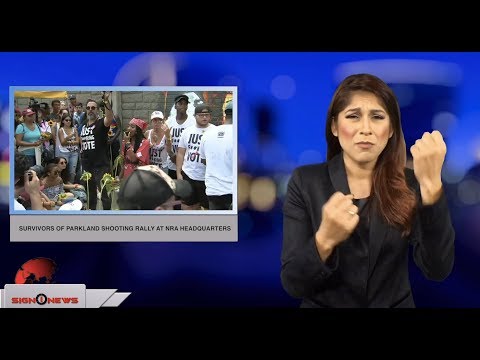 Survivors of Parkland shooting rally at NRA headquarters (ASL - 8.4.18)