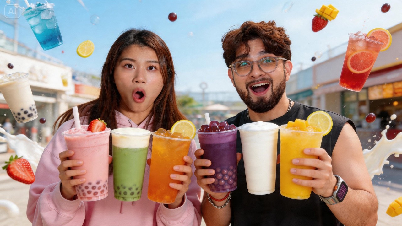 Trying Viral BUBBLE TEA In China 🇨🇳