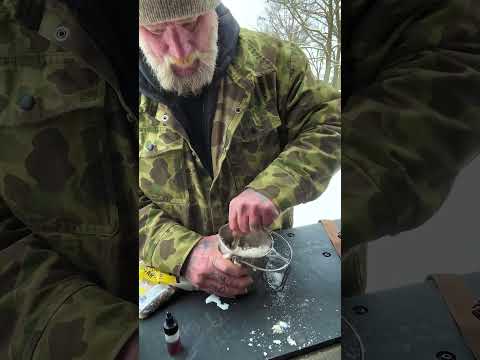 Snow Ice Cream made easy #davecanterbury #icecream #snow #woodsman #outdoors #recepies