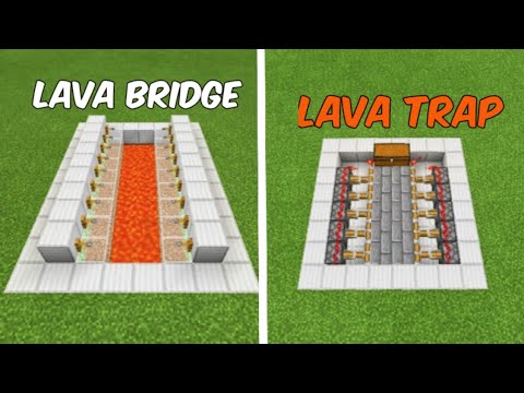 Lord manglu - Minecraft: 2 Simple Redstone Creations #3 || lava bridge || lava Trap #minecrafttutorial