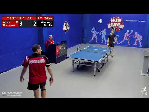08:30 Дорошенко Артём  2-3 Сорокин Владимир   стол 4  ЮГ-1  03.08.22