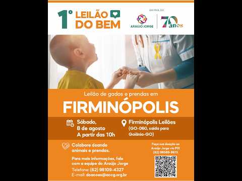 08/08/2026 - Leilão do Bem em Firminopólis - GOIAS