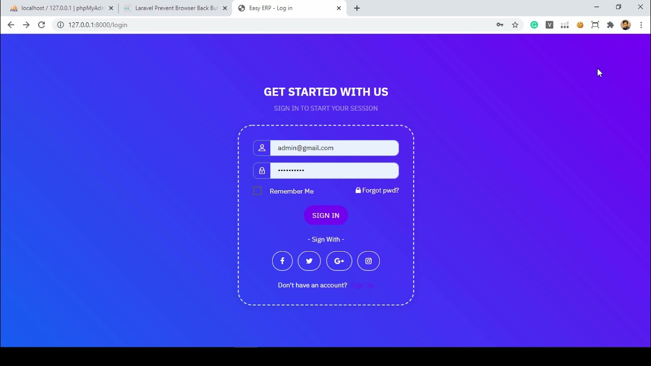 Prevent Browser Back Button after Logout Laravel 8