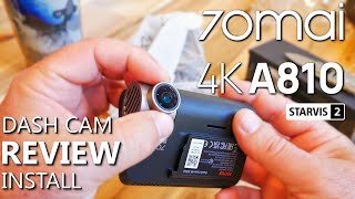 How to Install / Use a Dual Channel Dash Camera - 70mai 4K A810 Dash Cam Review