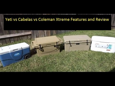 Yeti vs Cabelas vs 2 Coleman coolers review